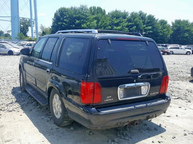 5LMFU28R42LJ13408 - 2002 LINCOLN NAVIGATOR BLACK photo 3