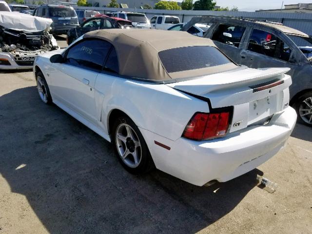 1FAFP45X0YF266541 - 2000 FORD MUSTANG GT WHITE photo 3