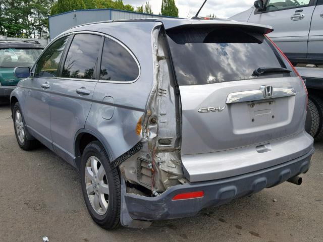 JHLRE48787C053316 - 2007 HONDA CR-V EXL SILVER photo 3