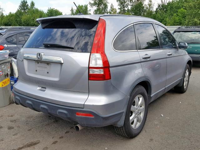 JHLRE48787C053316 - 2007 HONDA CR-V EXL SILVER photo 4