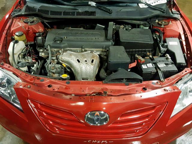 4T1BE46K67U141034 - 2007 TOYOTA CAMRY NEW RED photo 7