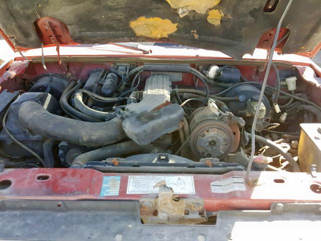 1FTCR14T6LPA08371 - 1990 FORD RANGER SUP RED photo 7