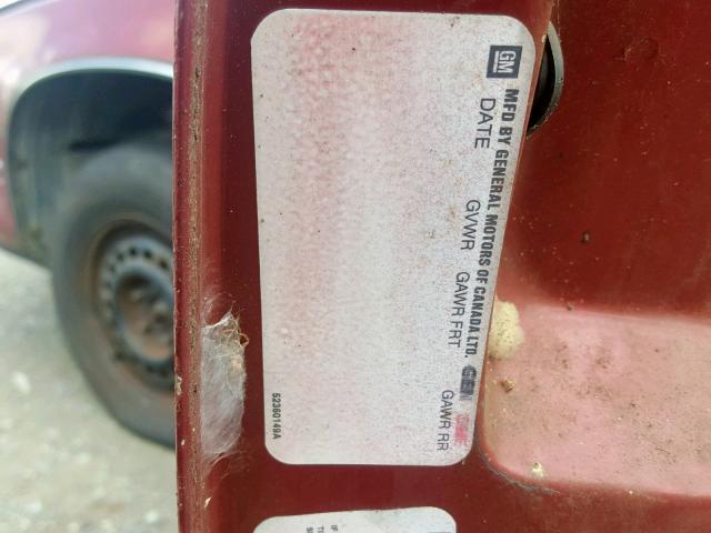 2G1WL54T6L1173901 - 1990 CHEVROLET LUMINA RED photo 10