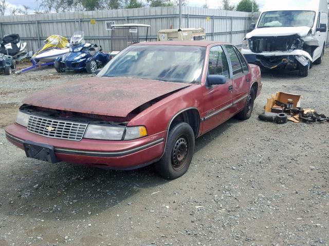 2G1WL54T6L1173901 - 1990 CHEVROLET LUMINA RED photo 2