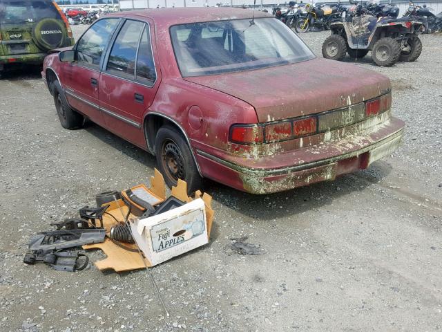 2G1WL54T6L1173901 - 1990 CHEVROLET LUMINA RED photo 3