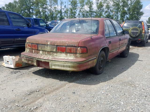 2G1WL54T6L1173901 - 1990 CHEVROLET LUMINA RED photo 4