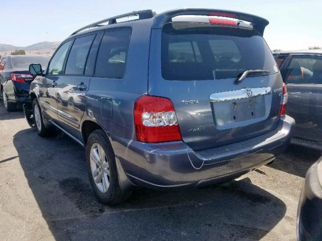 JTEEW21A060003105 - 2006 TOYOTA HIGHLANDER BLUE photo 3