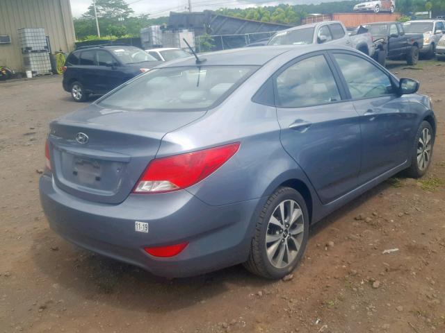 KMHCT4AE6HU356555 - 2017 HYUNDAI ACCENT SE GRAY photo 4