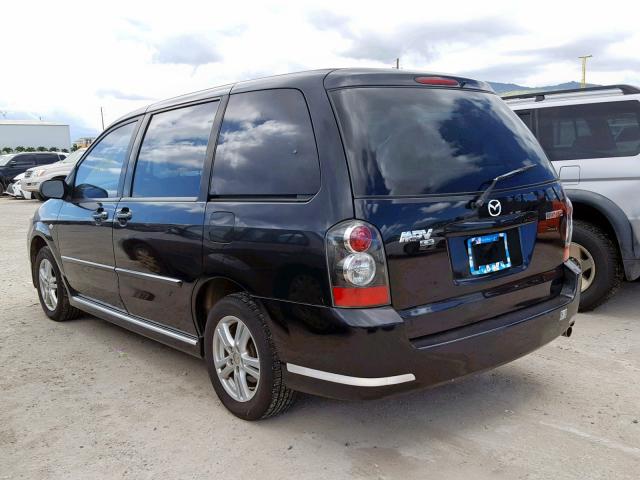 JM3LW28A140525831 - 2004 MAZDA MPV WAGON BLACK photo 3