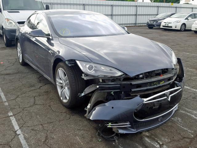 5YJSA1H19EFP58386 - 2014 TESLA MODEL S GRAY photo 1