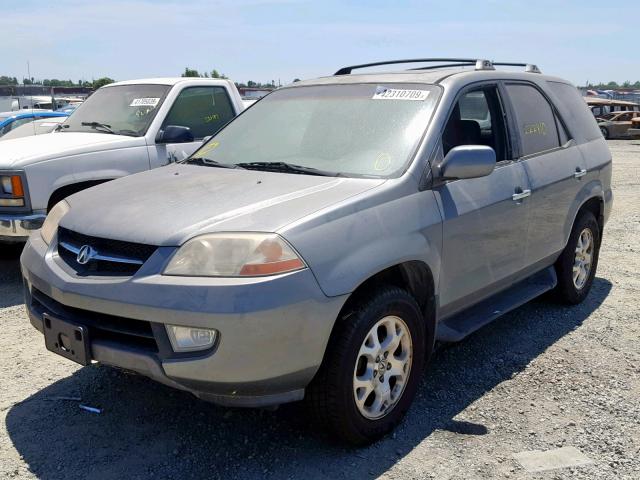 2HNYD18671H507572 - 2001 ACURA MDX TOURIN GRAY photo 2