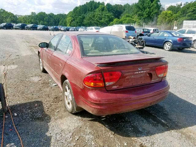 1G3NF52E83C277122 - 2003 OLDSMOBILE ALERO GLS BURGUNDY photo 3