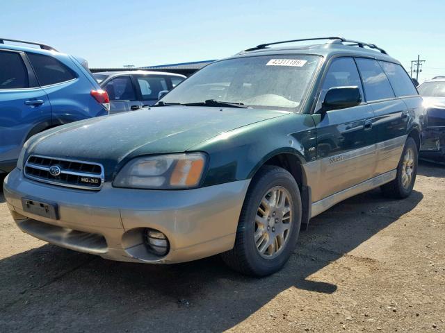 4S3BH896117637026 - 2001 SUBARU LEGACY OUT GREEN photo 2