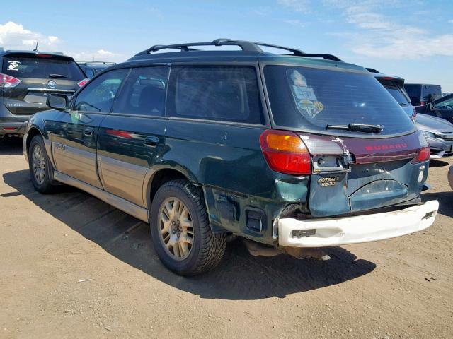 4S3BH896117637026 - 2001 SUBARU LEGACY OUT GREEN photo 3