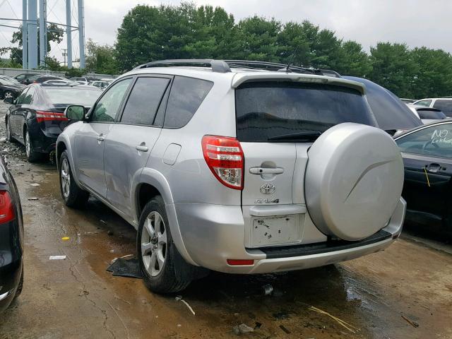 2T3DK4DV6BW055818 - 2011 TOYOTA RAV4 LIMIT SILVER photo 3