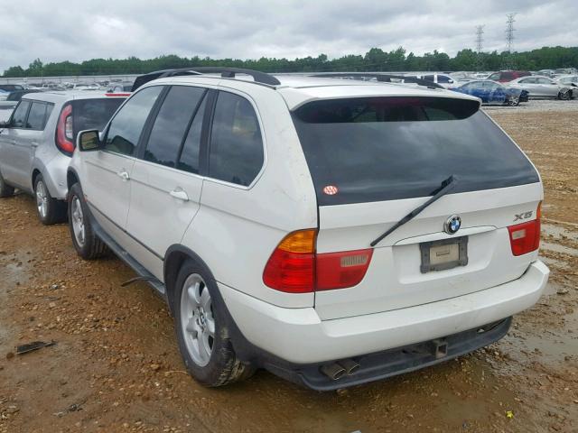 5UXFB33593LH49672 - 2003 BMW X5 4.4I WHITE photo 3