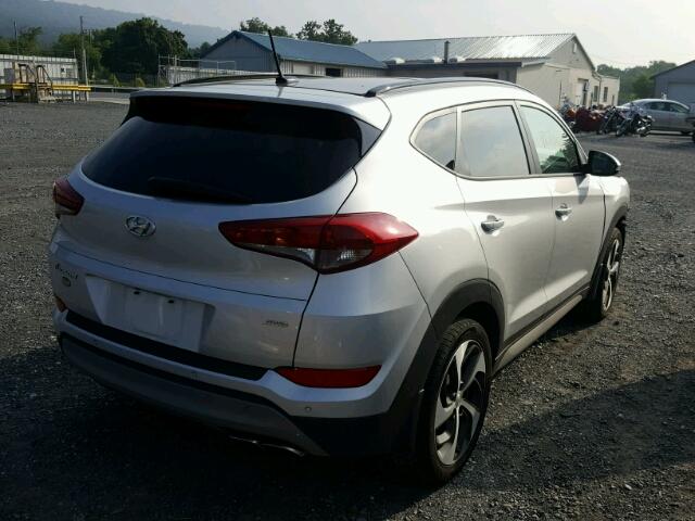 KM8J3CA20HU567791 - 2017 HYUNDAI TUCSON LIM SILVER photo 4