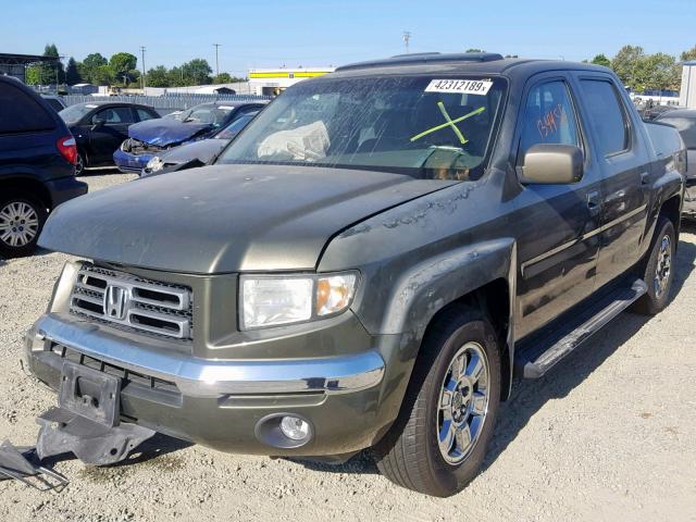 2HJYK16506H519913 - 2006 HONDA RIDGELINE GREEN photo 2