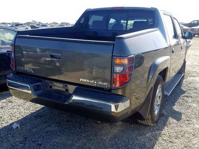 2HJYK16506H519913 - 2006 HONDA RIDGELINE GREEN photo 4