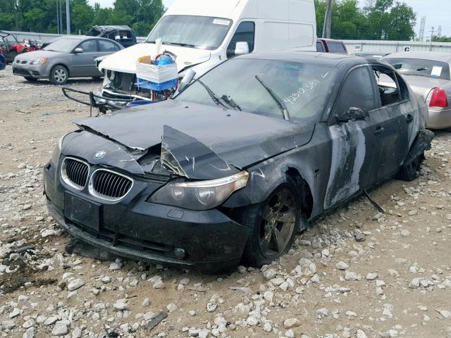 WBANE535X7CY05893 - 2007 BMW 525 I BLACK photo 2