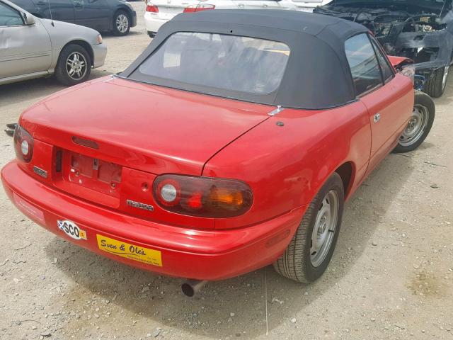 JM1NA3516M1239574 - 1991 MAZDA MX-5 MIATA RED photo 4