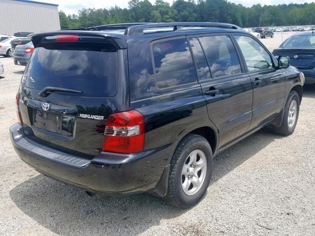 JTEGD21A870158081 - 2007 TOYOTA HIGHLANDER BLACK photo 4