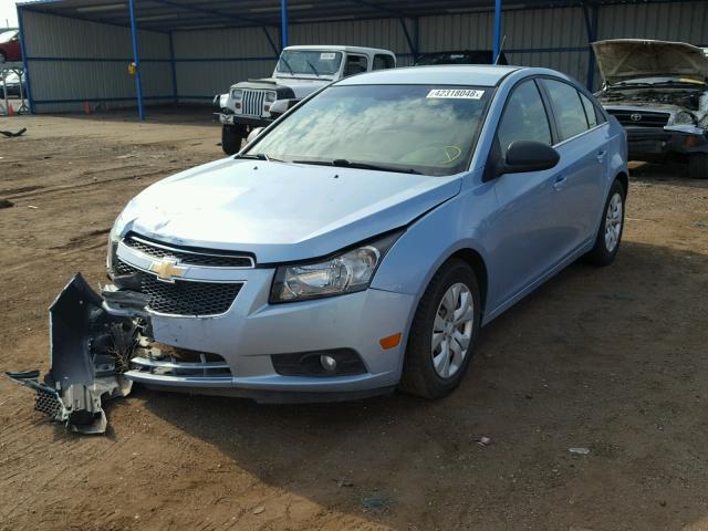 1G1PD5SHXC7120069 - 2012 CHEVROLET CRUZE LS BLUE photo 2