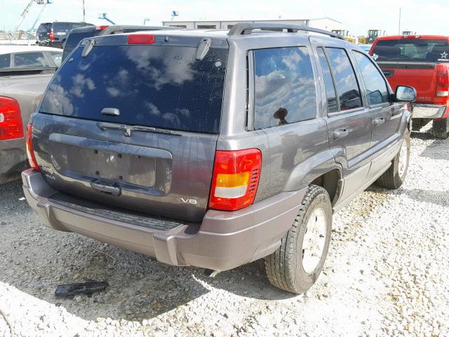 1J4GW48NX2C254024 - 2002 JEEP GRAND CHER GRAY photo 4