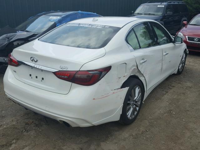 JN1EV7AR6JM431596 - 2018 INFINITI Q50 LUXE WHITE photo 4