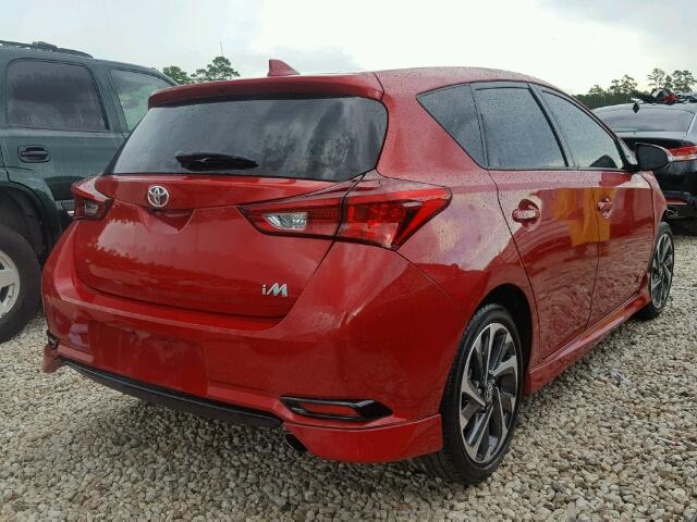 JTNKARJE1HJ529334 - 2017 TOYOTA COROLLA IM RED photo 4