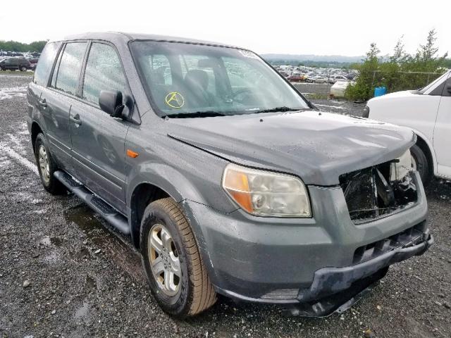 5FNYF18107B015338 - 2007 HONDA PILOT LX GRAY photo 1