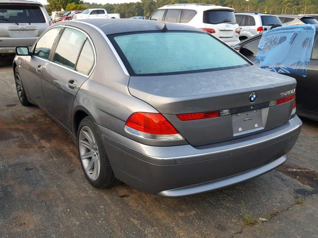 WBAGN63504DS55219 - 2004 BMW 745 LI GRAY photo 3