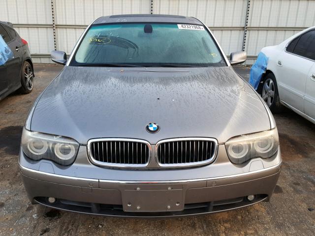 WBAGN63504DS55219 - 2004 BMW 745 LI GRAY photo 9