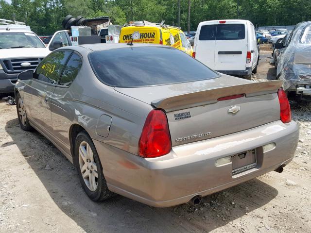 2G1WN151469380177 - 2006 CHEVROLET MONTE CARL BROWN photo 3