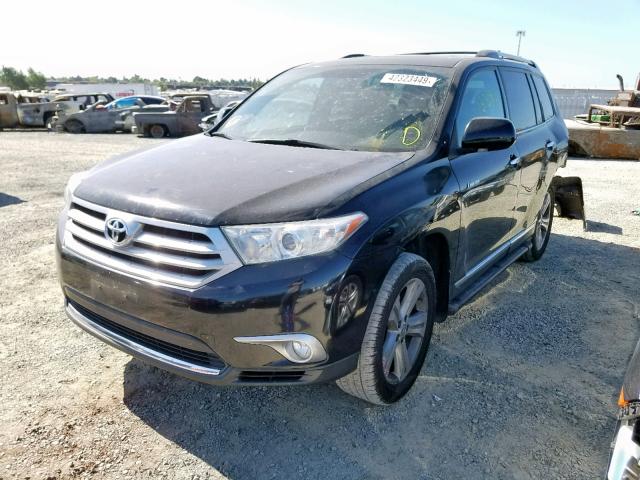 5TDYK3EHXCS074041 - 2012 TOYOTA HIGHLANDER GRAY photo 2