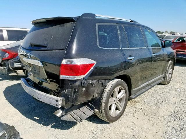 5TDYK3EHXCS074041 - 2012 TOYOTA HIGHLANDER GRAY photo 4