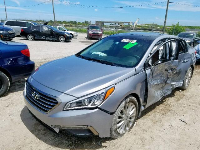 5NPE34AF5FH251101 - 2015 HYUNDAI SONATA SPO GRAY photo 2