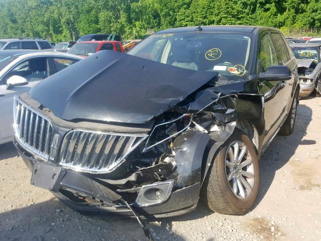 2LMDJ8JK5CBL16185 - 2012 LINCOLN MKX BLACK photo 2