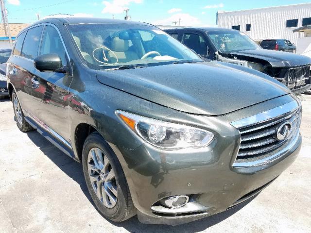 5N1AL0MN9DC301187 - 2013 INFINITI JX35 GREEN photo 1