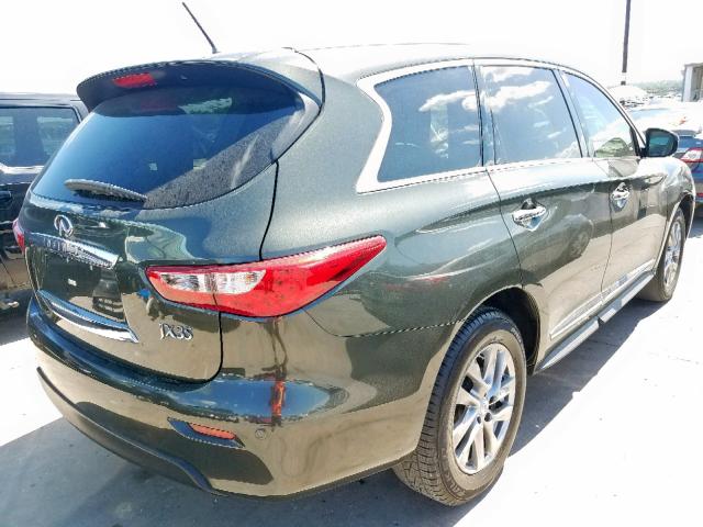 5N1AL0MN9DC301187 - 2013 INFINITI JX35 GREEN photo 4