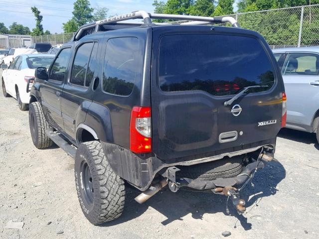 5N1ED28T64C634949 - 2004 NISSAN XTERRA XE BLACK photo 3