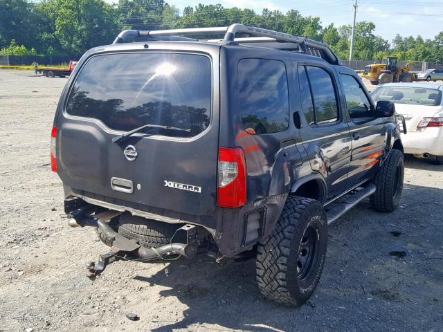 5N1ED28T64C634949 - 2004 NISSAN XTERRA XE BLACK photo 4