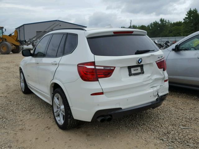 5UXWX9C59D0A29201 - 2013 BMW X3 XDRIVE2 WHITE photo 3