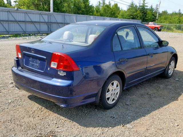 2HGES15115H023475 - 2005 HONDA CIVIC DX BLUE photo 4