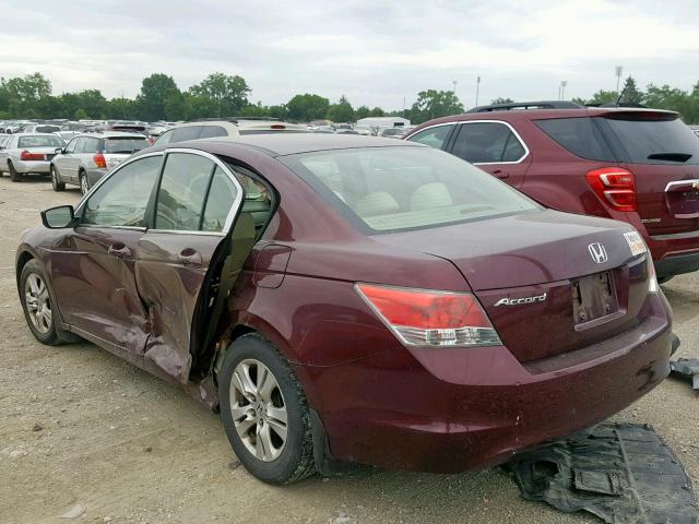 1HGCP26438A148410 - 2008 HONDA ACCORD LXP MAROON photo 3