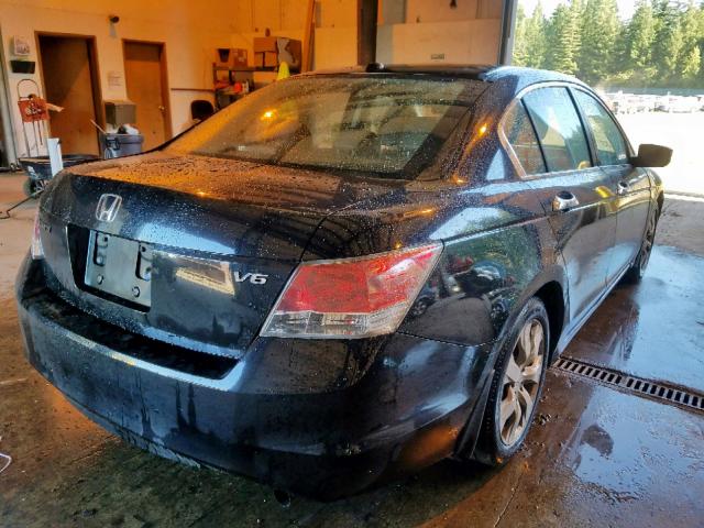 1HGCP36878A087538 - 2008 HONDA ACCORD EXL BLACK photo 4