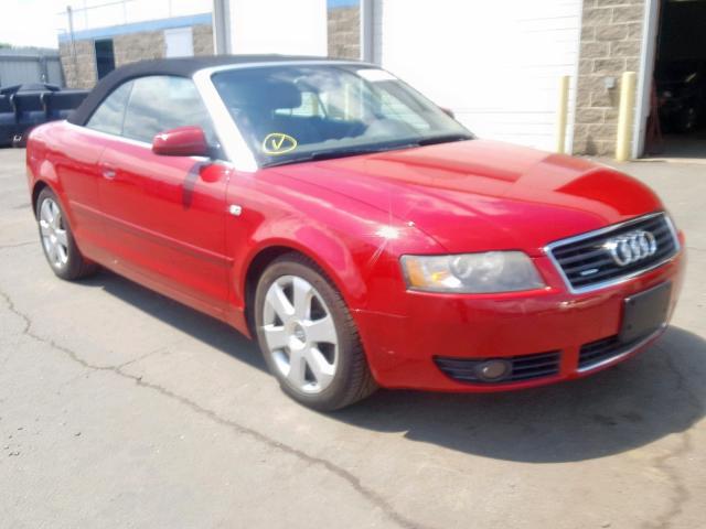 WAUAT48H24K003776 - 2004 AUDI A4 3.0 CAB RED photo 1