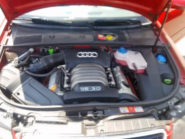 WAUAT48H24K003776 - 2004 AUDI A4 3.0 CAB RED photo 7