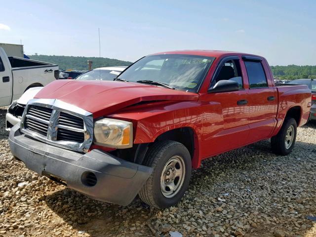 1D7HE28K06S505111 - 2006 DODGE DAKOTA QUA RED photo 2