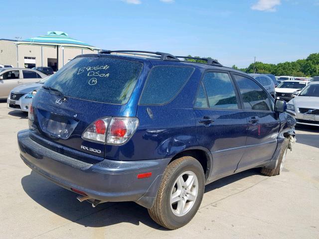 JTJGF10U030157423 - 2003 LEXUS RX 300 BLUE photo 4